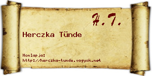 Herczka Tünde névjegykártya
